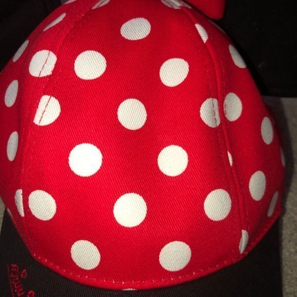 Walt Disney World Parks Minnie Mouse Ears‎ Baseball Hat Youth Polka Dots - Picture 11 of 14
